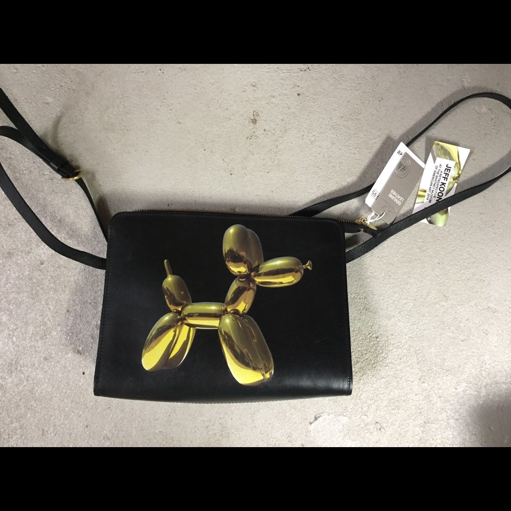 Jeff Koons x H&M dog black handbag
